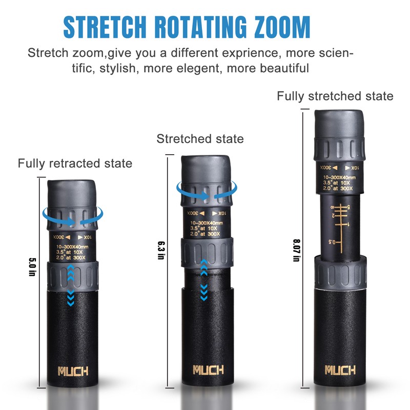 10-300X40mmTelephoto Zoom Monocular Night Vision Telescope Travel Hunting + Bag