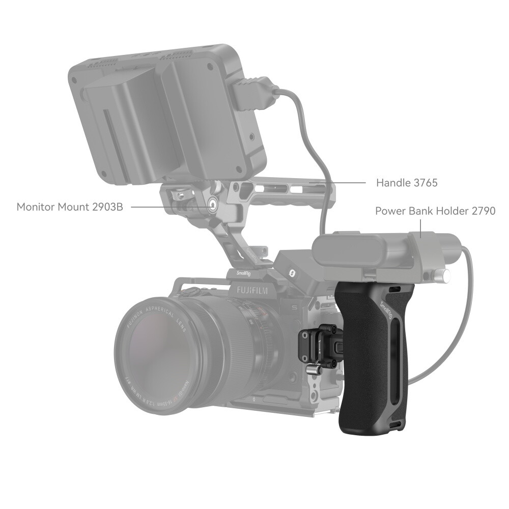SmallRig Universal Snap-on Quick Lock NATO Side Handle For DSLR Camera 4017