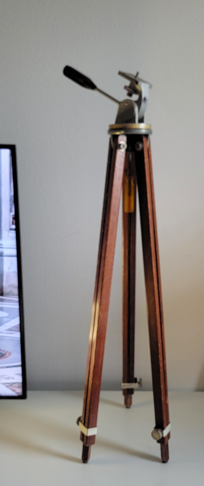 RARE Vintage FOTORITE Model G Wood Camera Tripod w/GRAFLEX Inc. Pan-Tilt Head