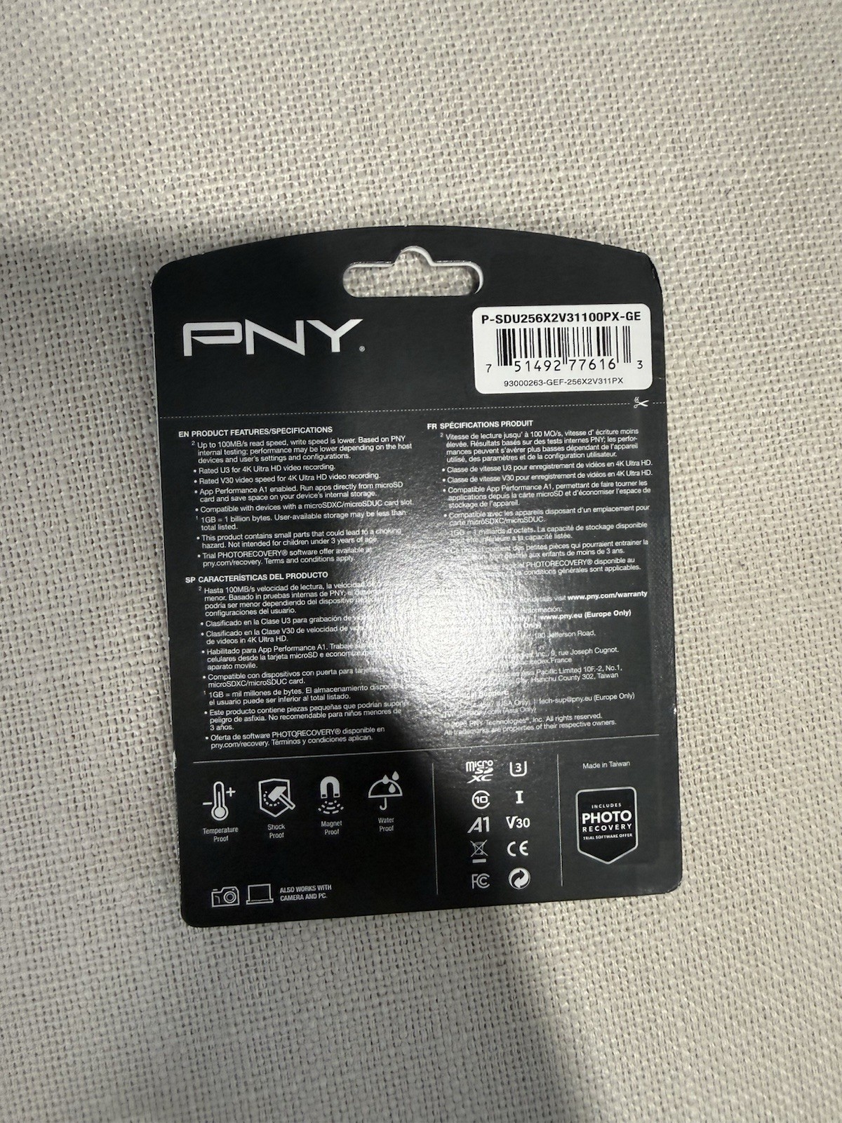 PNY Premier-X Class 10 U3 V30 P-SDU256X2V31100PX-GE 256GB Flash Memory Card 2-PK