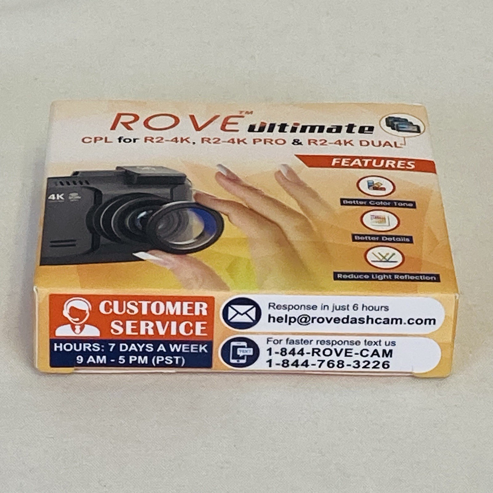 ROVE Ultimate CPL Filter for ROVE R2-4K, R2-4K PRO & R2-4K DUAL Dash Cams