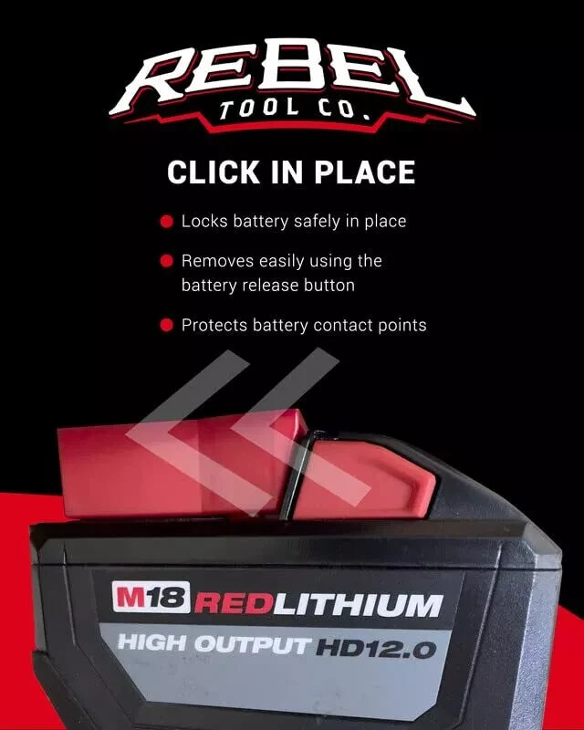 Rebel Tool Co. Battery Mount Dewalt & Milwaukee 6 Count