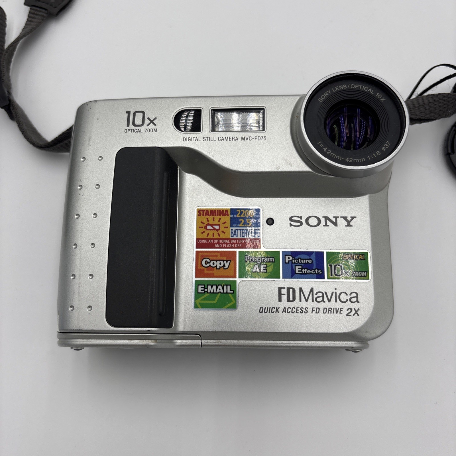 Sony Mavica MVC FD75 Floppy Disk Digital Camera No Battery Yes Charger 1 Disc