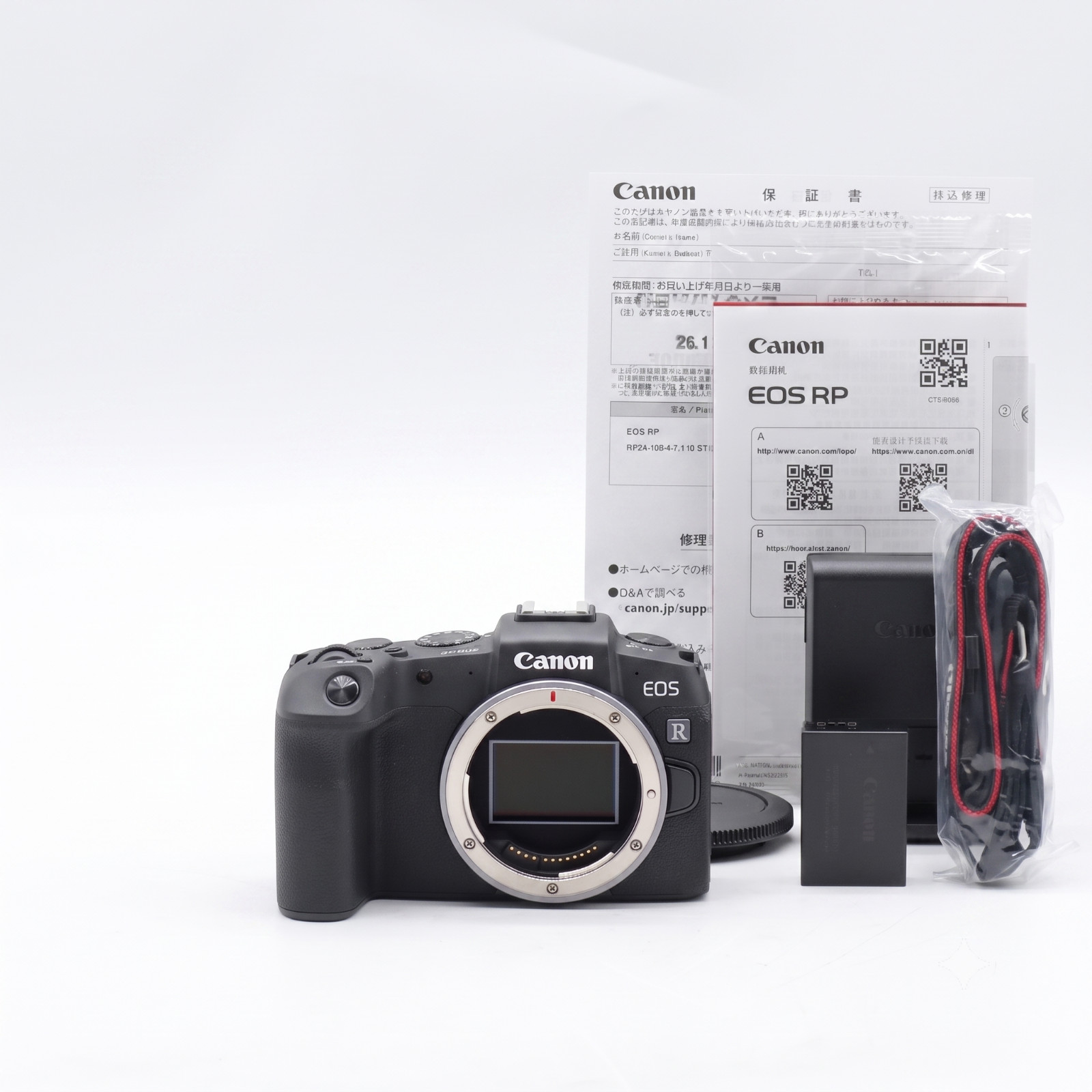 Canon EOS RP Mirrorless Camera Body (Shutter Count:1000以下) [Top Mint] #9093