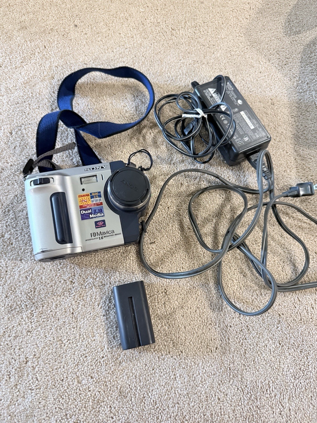 Sony Mavica MVC-FD75 0.4MP Digital Camera – Silver and Black