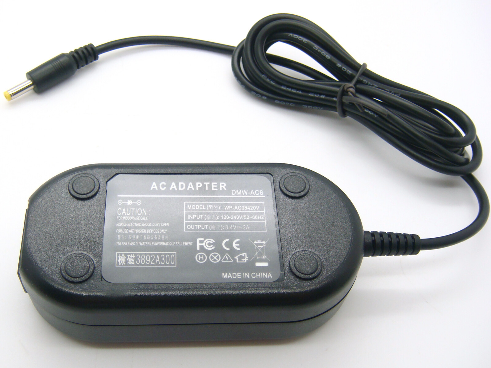 8.4V AC Adapter Power Supply For Panasonic Lumix DMC-GH2 DMC-G5 DMC-G6 DMC-G7 US