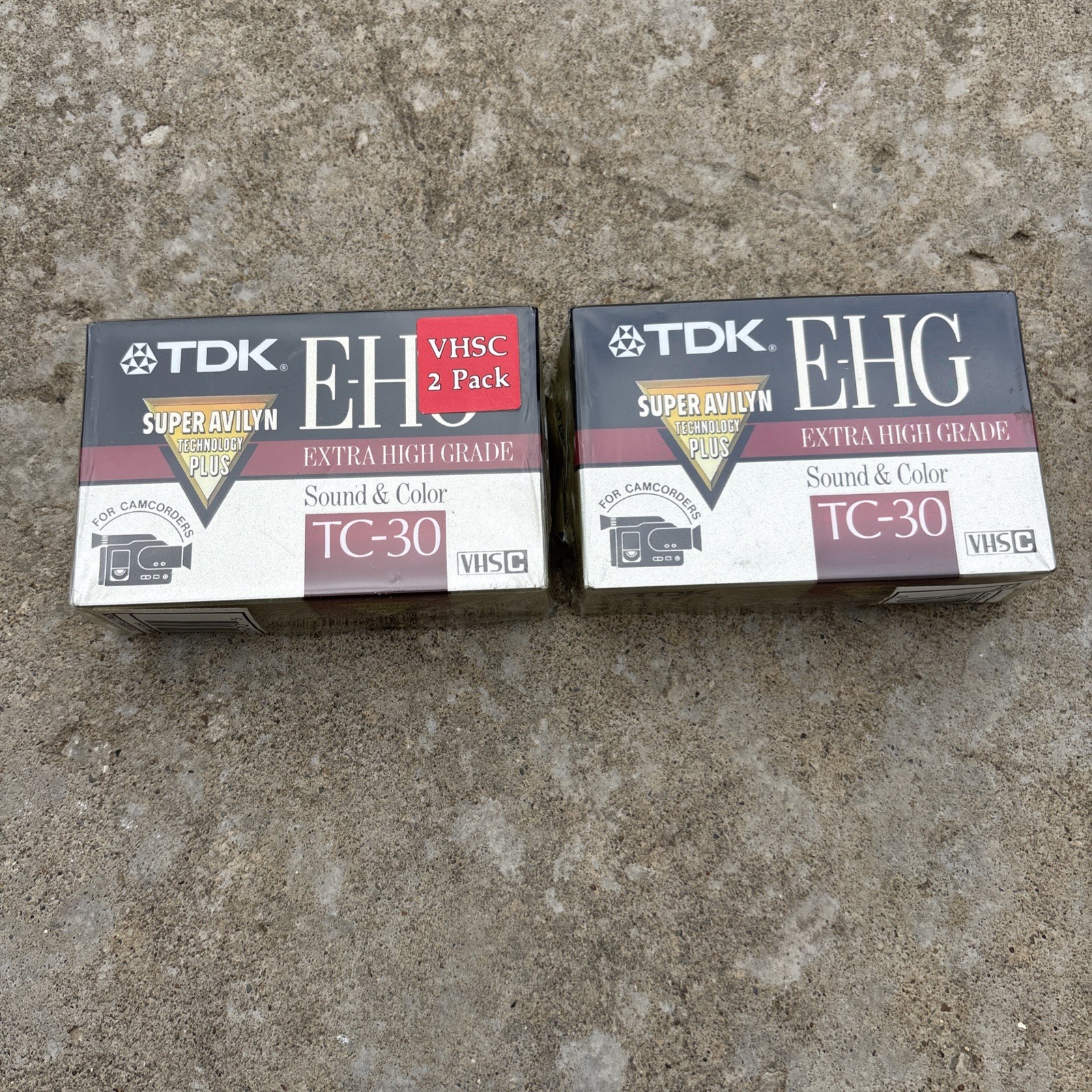 TDK EHG TC-30 Camcorder VHS C Tapes Extra High Grade Lot Of 2 Pack Nos