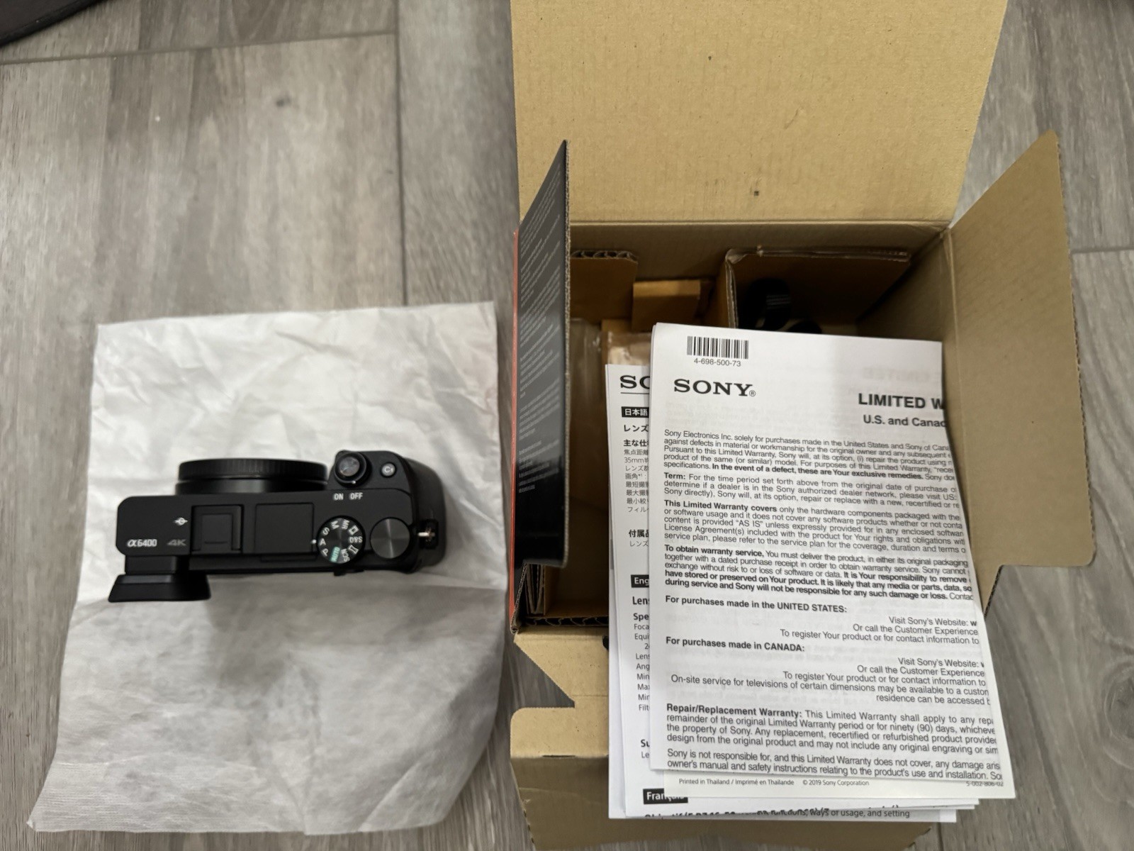 Sony Alpha a6400 Mirrorless 24.2MP 4K Digital Camera Body Only English Black