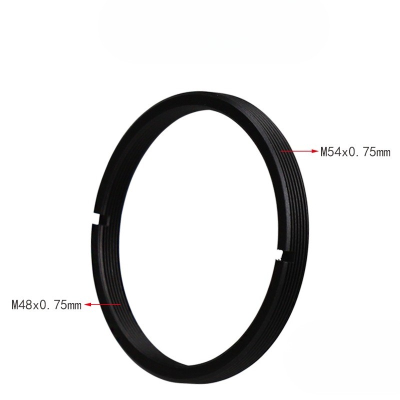 Telescope M48x0.75 Female to M54x0.75 Male Thread Adapter Ring Aluminum Black