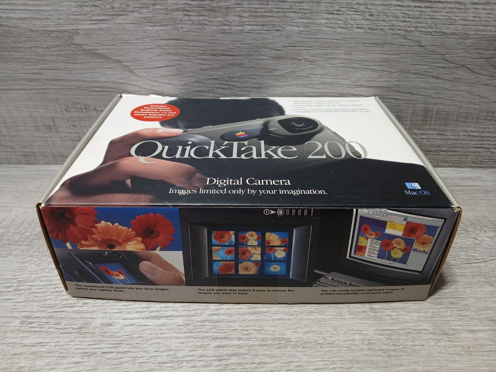 (MINT) Apple QuickTake 200 Point & Shoot Digital Camera Gray LCD