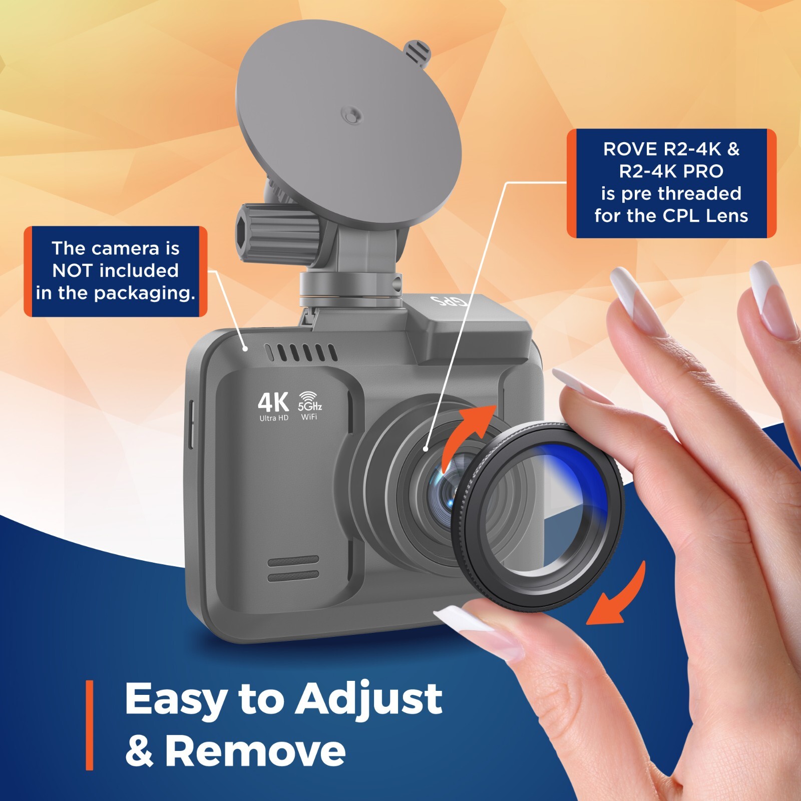 ROVE Ultimate CPL Circular Polarizer Filter for ROVE R2-4K & R2-4K PRO Dash Cams