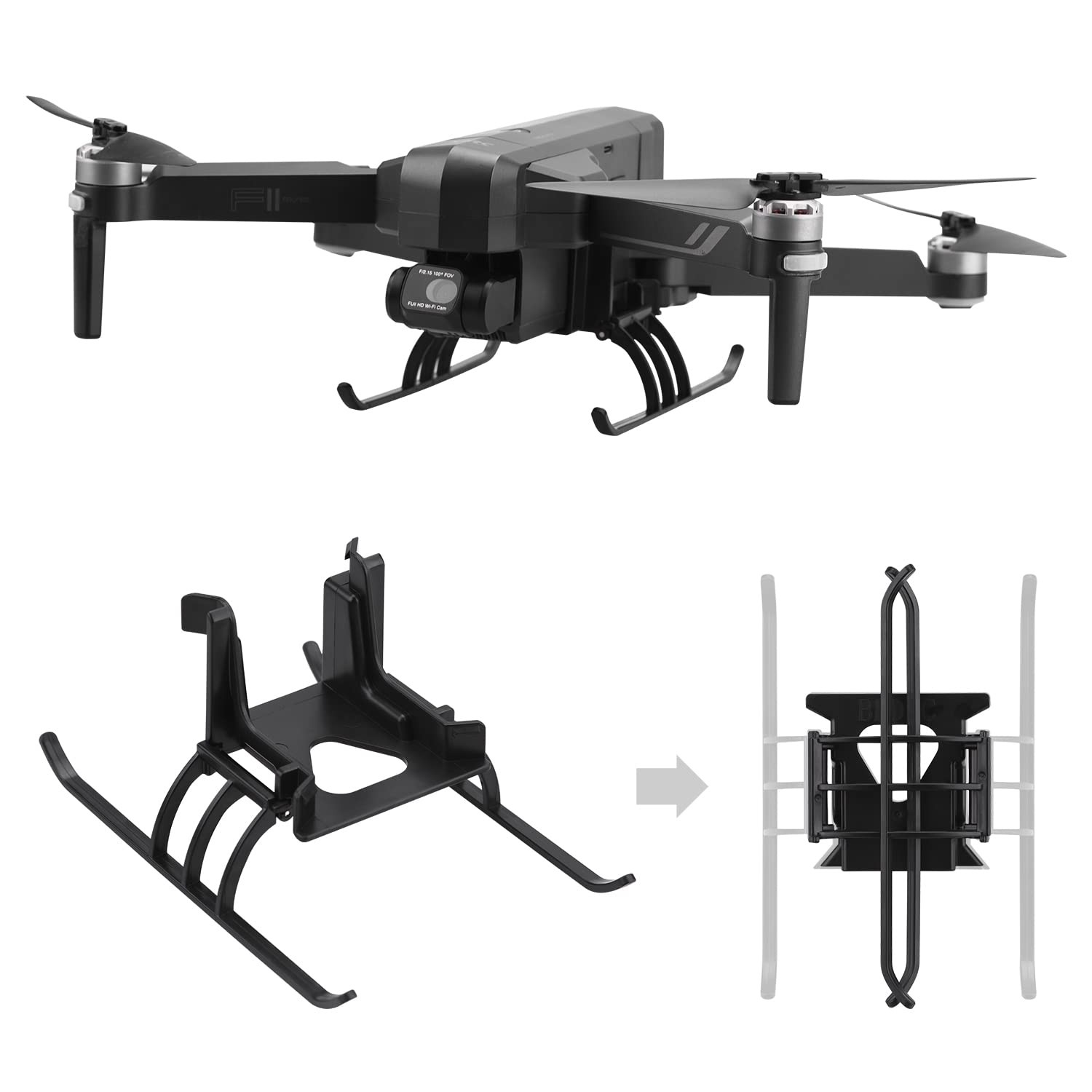 Landing Gear for Ruko F11 PRO/F11 GIM2 Drone Foldable Extensions Quick Release
