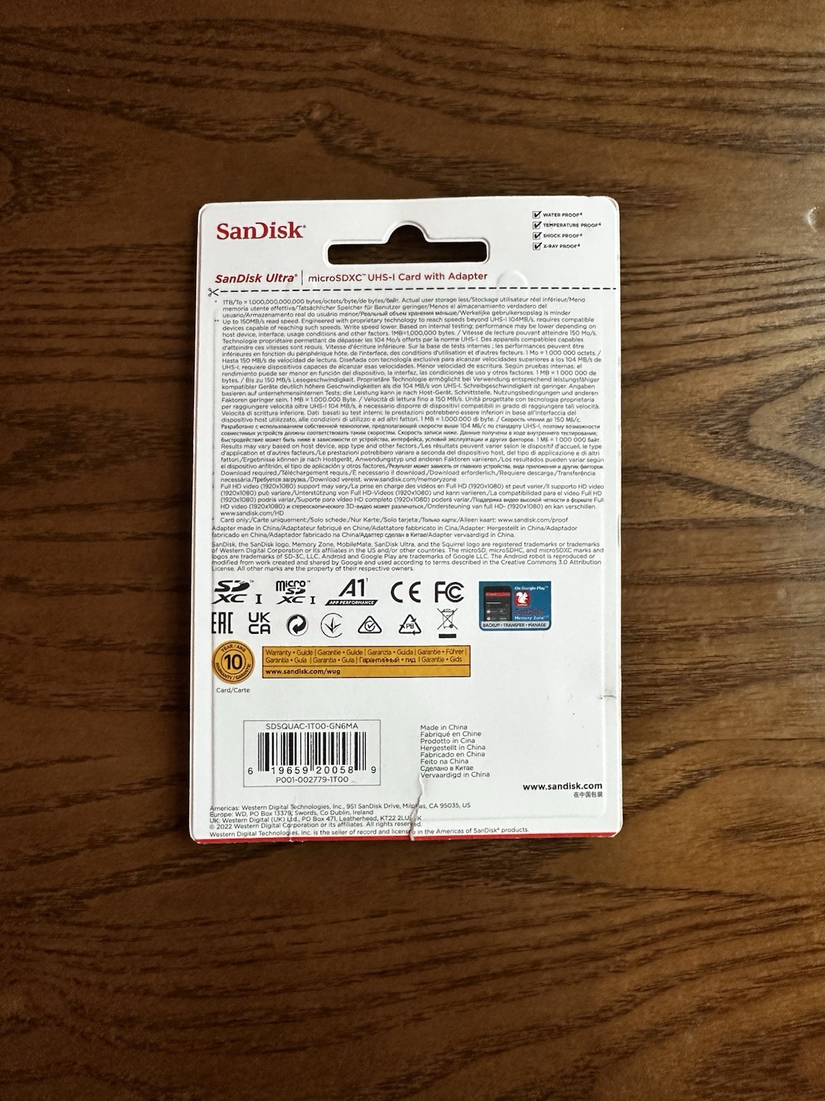 SanDisk 1TB Ultra MicroSDXC UHS-I Memory Card with SD Adapter 150mb/S