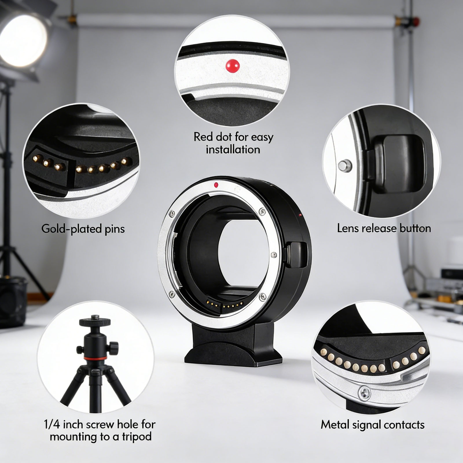 EF-EOS R Len Mount Adapter Accessory For Canon EF EF-S Lens To EOS R RF Mount