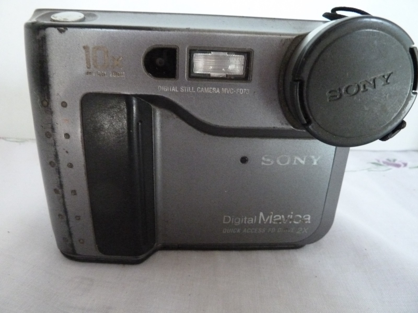 Sony Mavica MVC-FD75 Digital Camera 0.4MP 10X Zoom, Vintage Missing Charger