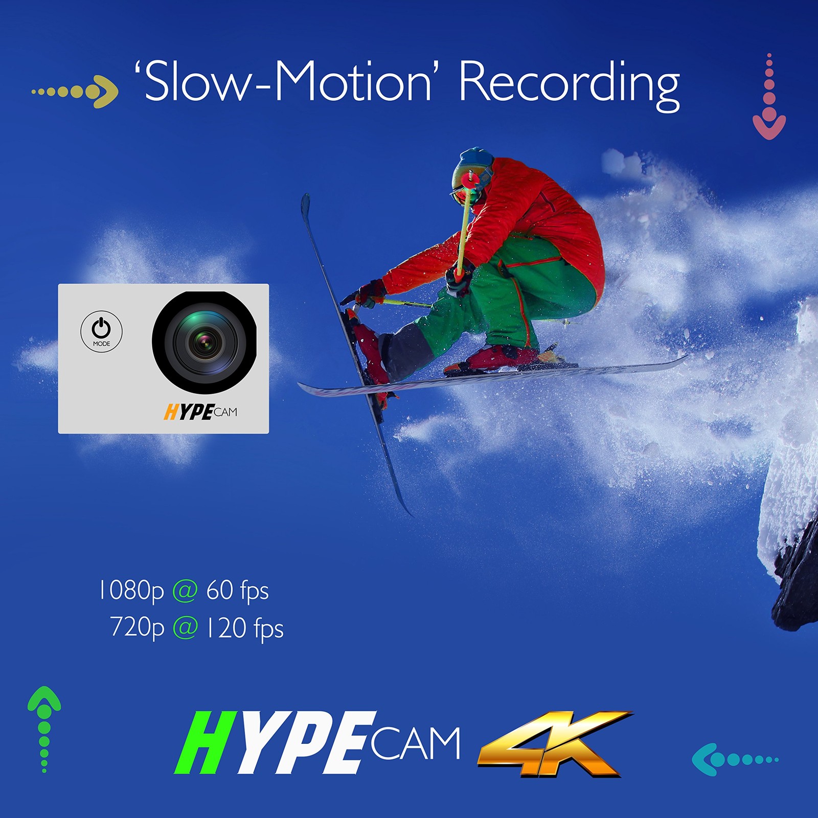 GDV485SL.01 4K 30fps Ultra HD Waterproof Sports Action with Wi-Fi Wireless Co…