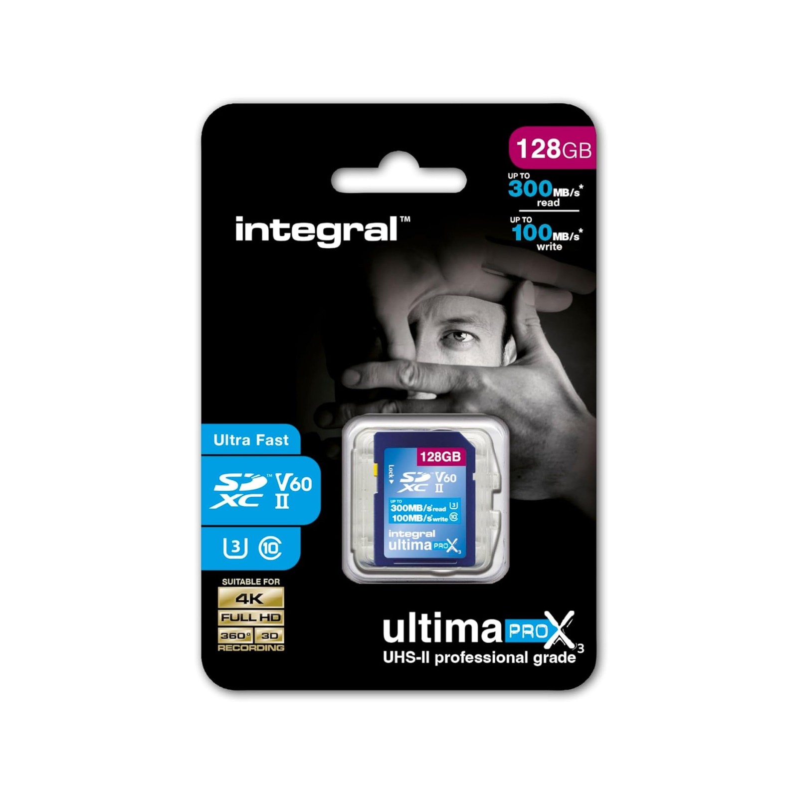 128GB UHS-II SD Card V60 Up to 300MB/s Read and 100MB/s Write Speed SDXC Prof…