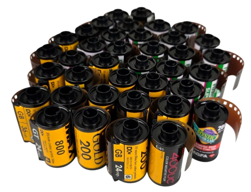 35mm Film Kodak 400UC 800 400 Max 200 Gold, Fuji, AGFA C41 Huge Lot of 38 Rolls