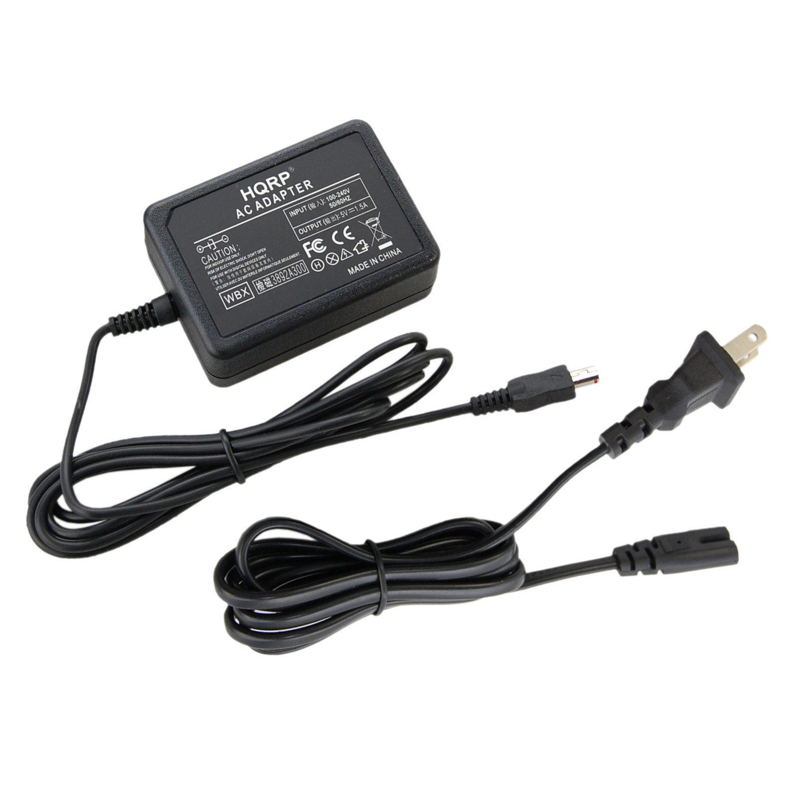 HQRP AC Adapter Charger for Samsung HMX-Q200BN, SMX-C10RN, SMX-C100, SMX-C13
