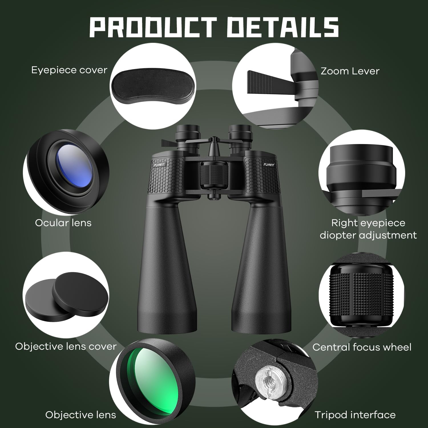 15-35×70 Binoculars for Adults High Powered, 35x HD Zoom for Stargazing & Bir…