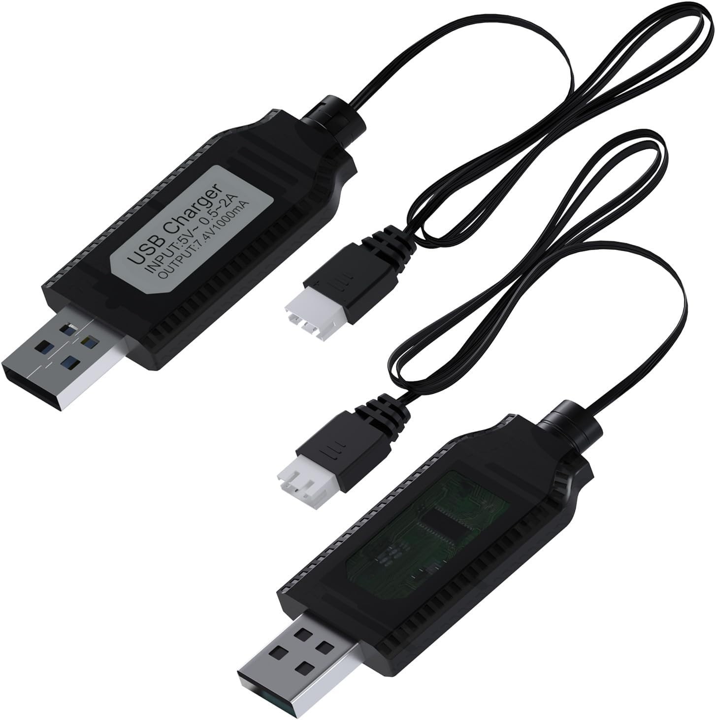 Durable 2FT USB Charger for 7.4V LiPo & Li-ion Batteries – Perfect for RC Drones