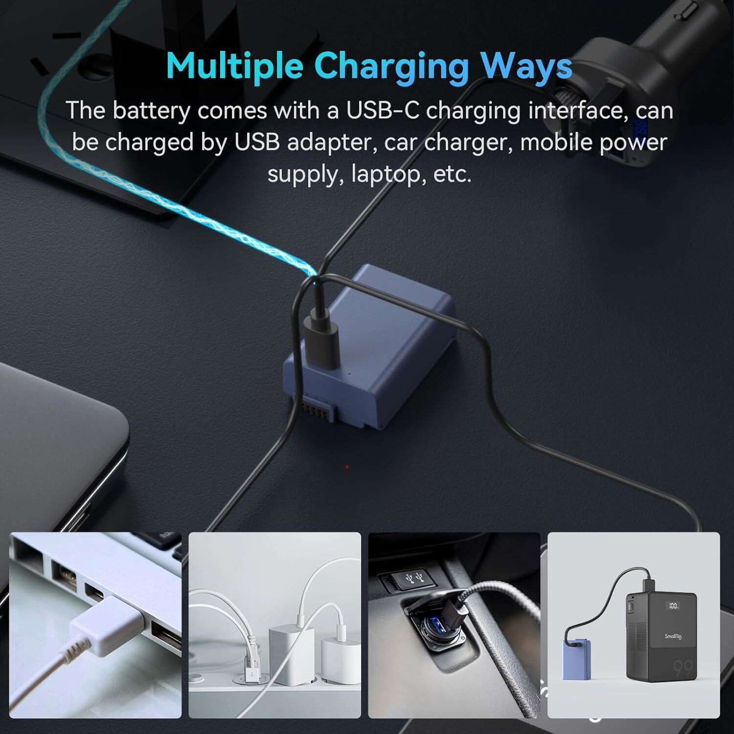 SmallRig EN-EL25 Battery 1250mAh USB-C Replacement Battery fr Nikon Z30/Z50/Z fc