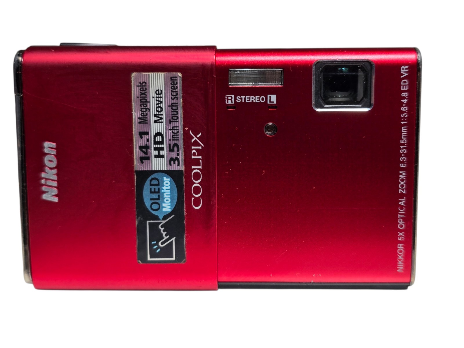 Nikon Coolpix S80 HD Digital Camera 14.1MP 3.5 Inch Touch Screen Tested