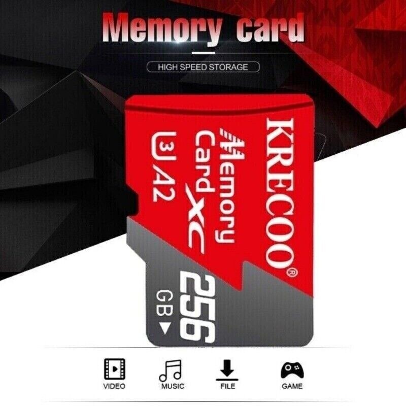 Micro SD Card Ultra Memory 128GB 256GB 1TB TF for Phone Tablet Security Camera