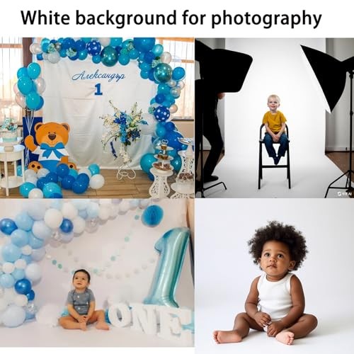 Photo Backdrop Curtains Backdrop for Photoshoot 10X 20 FT 10*20 White
