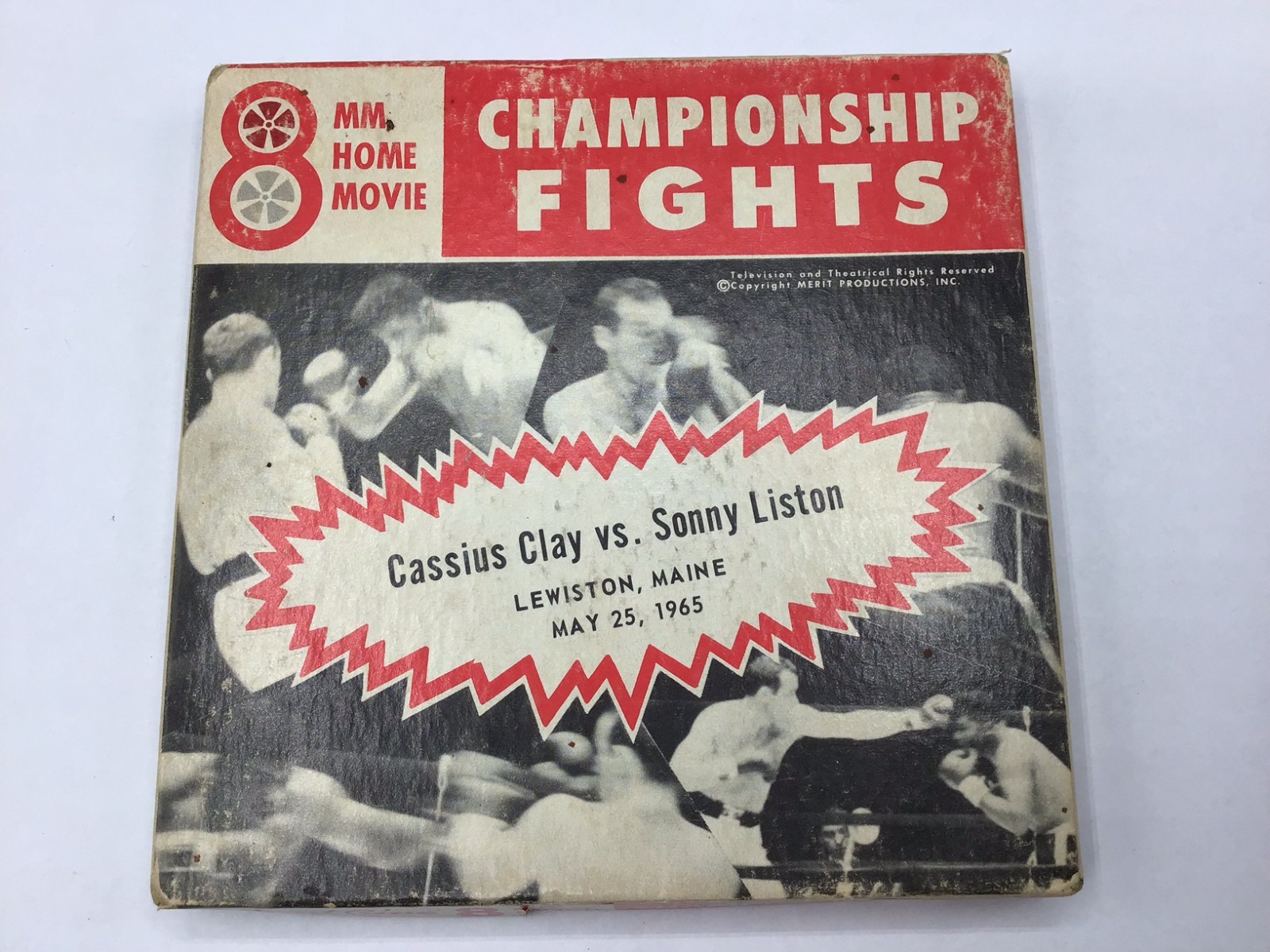vtg 8MM Home Movie Championship Fight May 25, 1965 Cassius Clay vs Sonny Liston