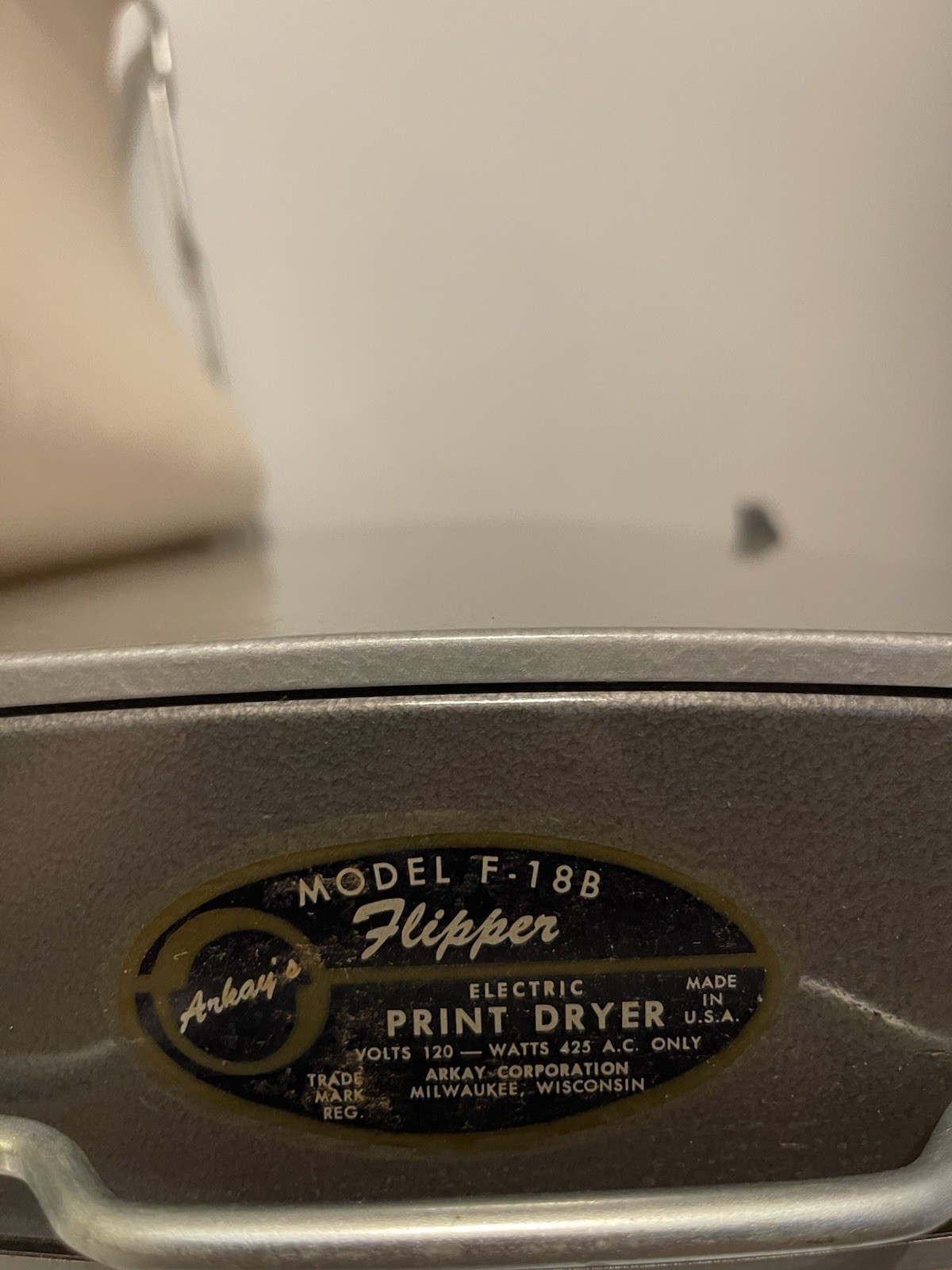 Arkay Flipper F-18B Electric Print Dryer Darkroom Photo Dryer Tested Works