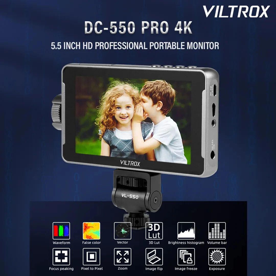 VILTROX DC 550 Pro 5.5″ 4K HDMI Camera Monitors f DSLR Touchscreen Field Monitor