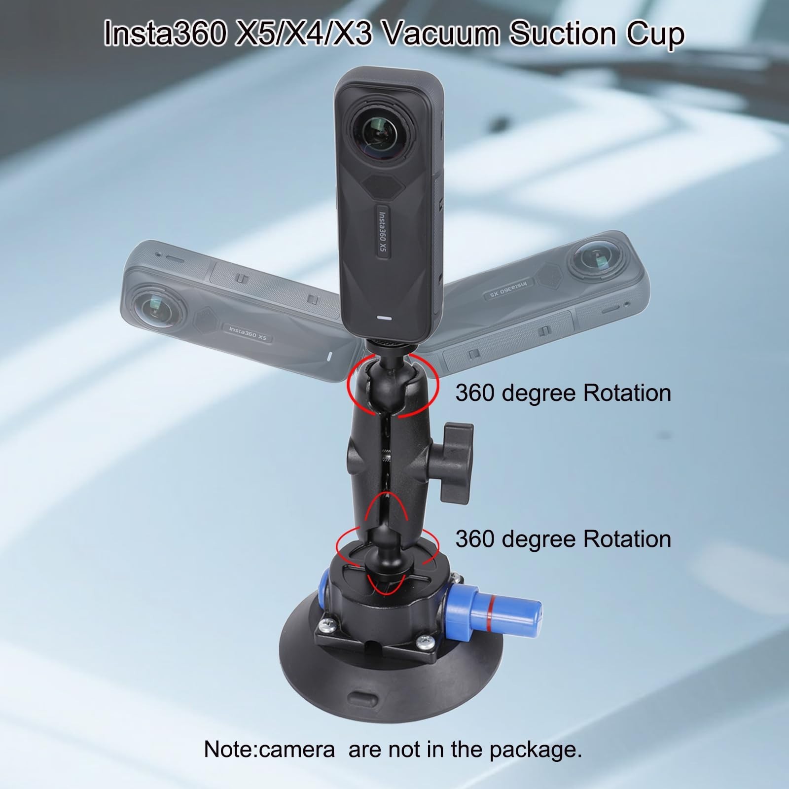 Camera Air Pump Vacuum Suction Cup Handlebar Mount Kit for Insta360 & GoPro – 36