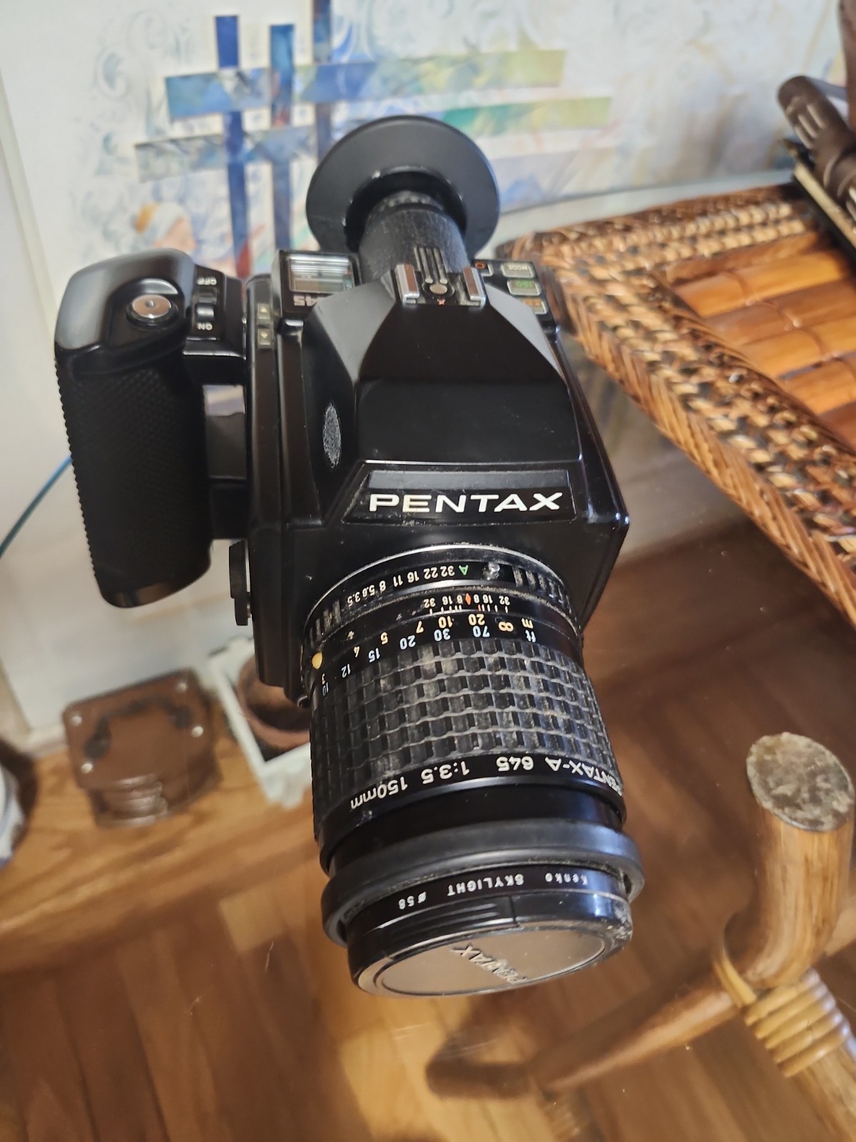 Pentax 645 Medium Format SLR Film Camera with lens Untested