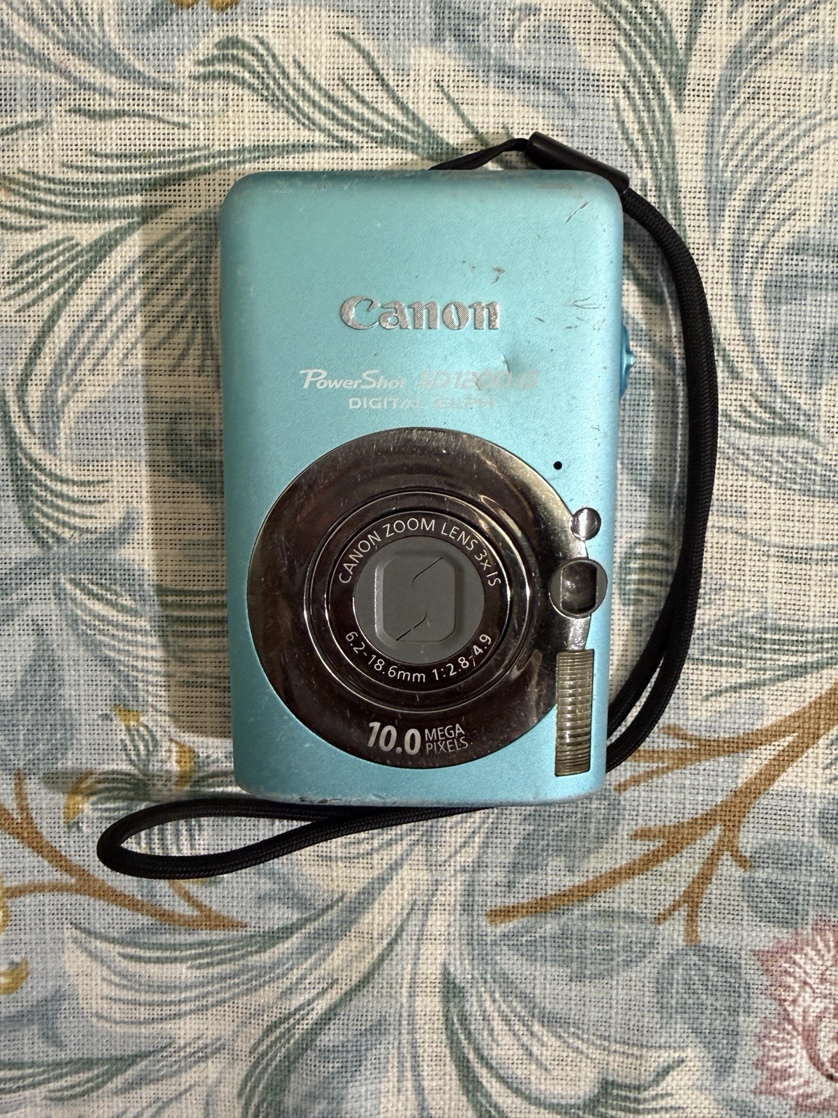 Canon Powershot SD1200 IS Blue Digital Camera Elph 10.0 MP Heavy Wear No Battery