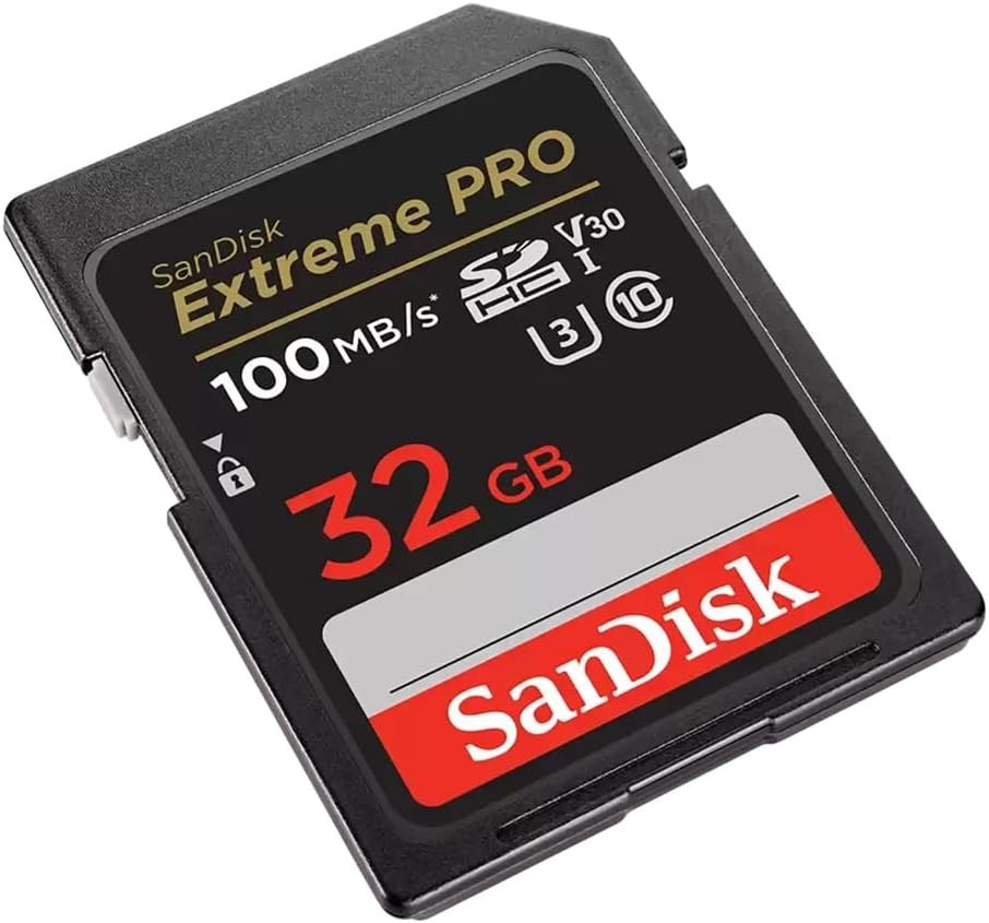 32GB Extreme PRO SDHC UHS-I Memory Card – C10, U3, V30, 4K UHD, SD Card – SDS…