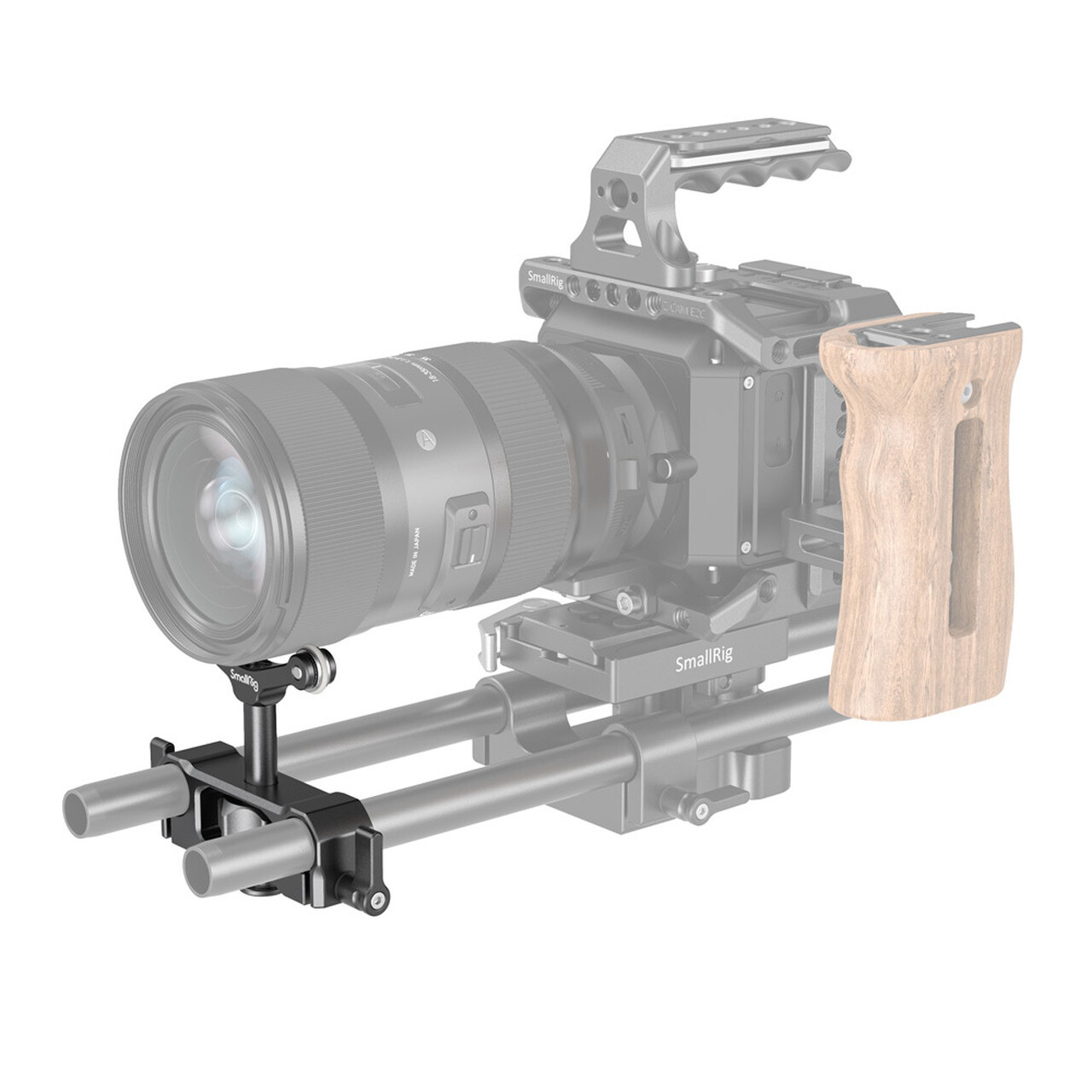 SmallRig universal 15mm LWS rod mount lens support for 15mm Rail Support System