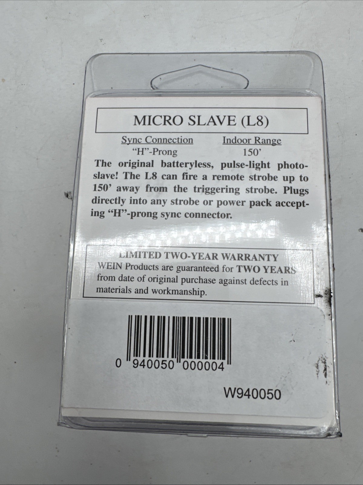 Wein W940050 L8 Micro Slave – Indoor Range 150 Feet for Remote Camera Strobe.
