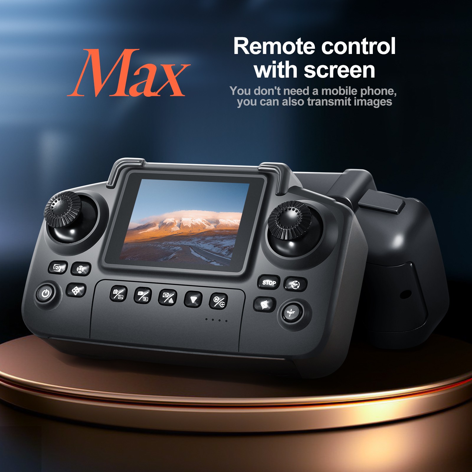 Drone 4K HD Dual Camera WiFi FPV RC Foldable Quadcopter Remote with Screen
