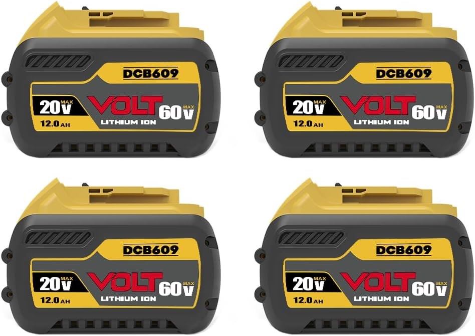 4 Pack DCB606 For DEWALT FLEXVOLT 20V/60V 12Ah MAX Li-Ion Battery DCB606-2