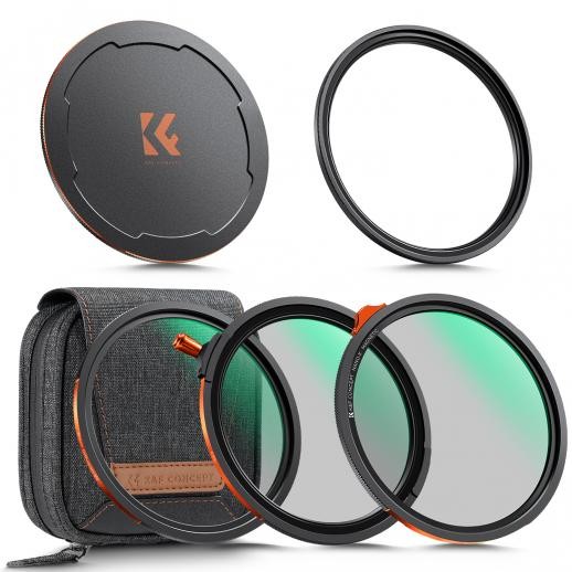 K&F CONCEPT Magnetic Filter Kit CPL + ND2-32 + Black Mist 1/4 Filter Set Nano-X