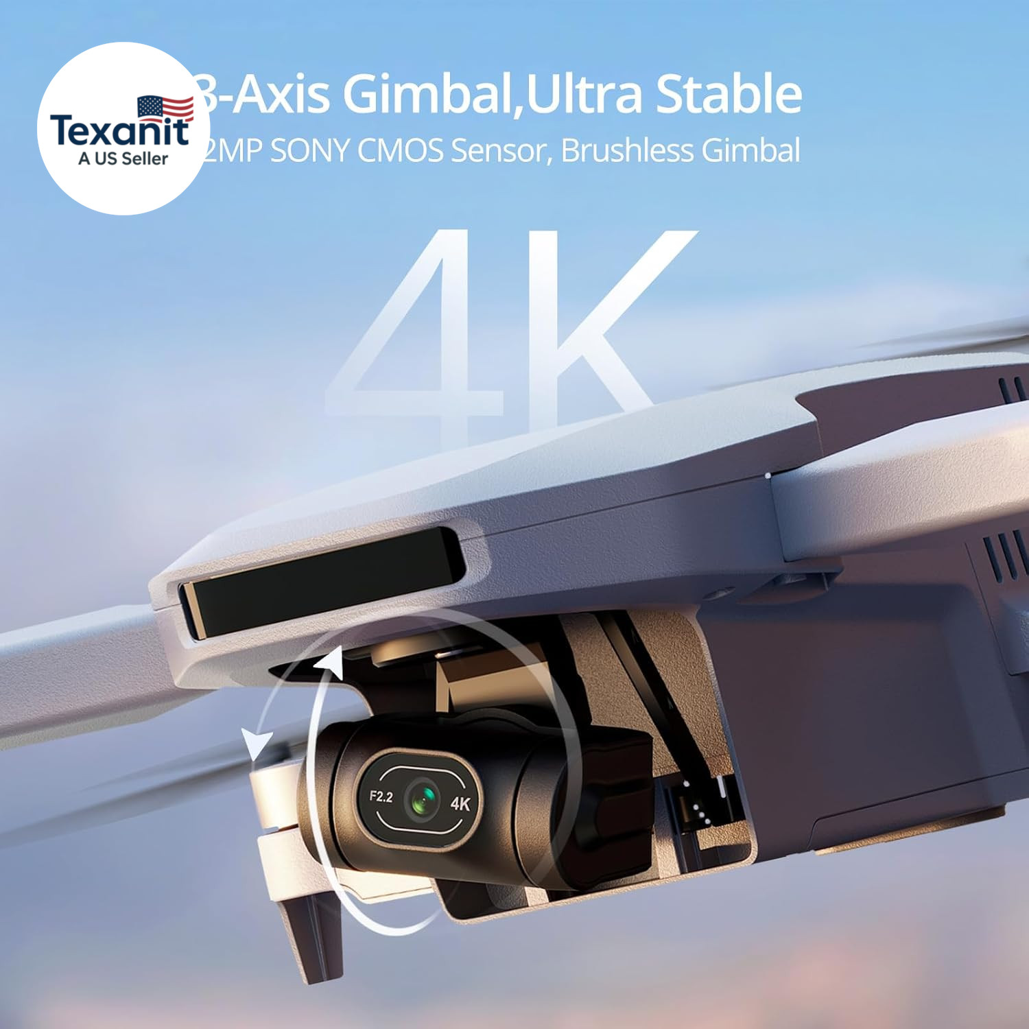 ATOM 3-Axis Gimbal 4K GPS Drone, under 249G, 96 Mins Flight, Max 6KM Transmissio