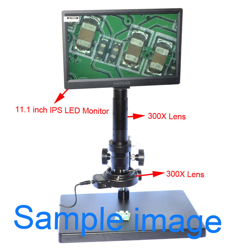 300x Zoom C-Mount CCD Industrial Camera HD 1X Monocular Digital Microscope Lens