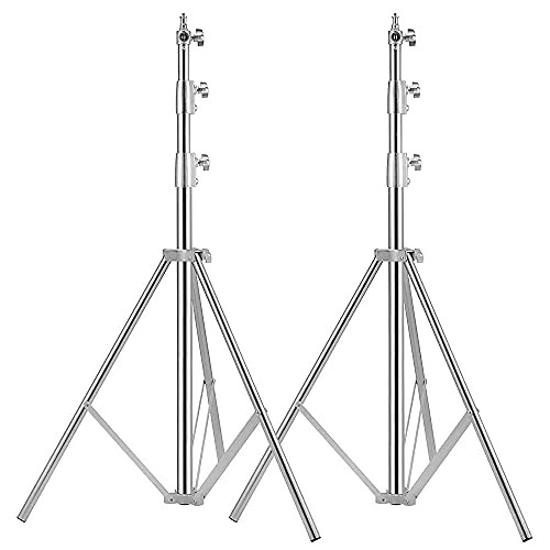Stainless Steel Light Stand Photography, Spring Stainless Steel-2 Pack