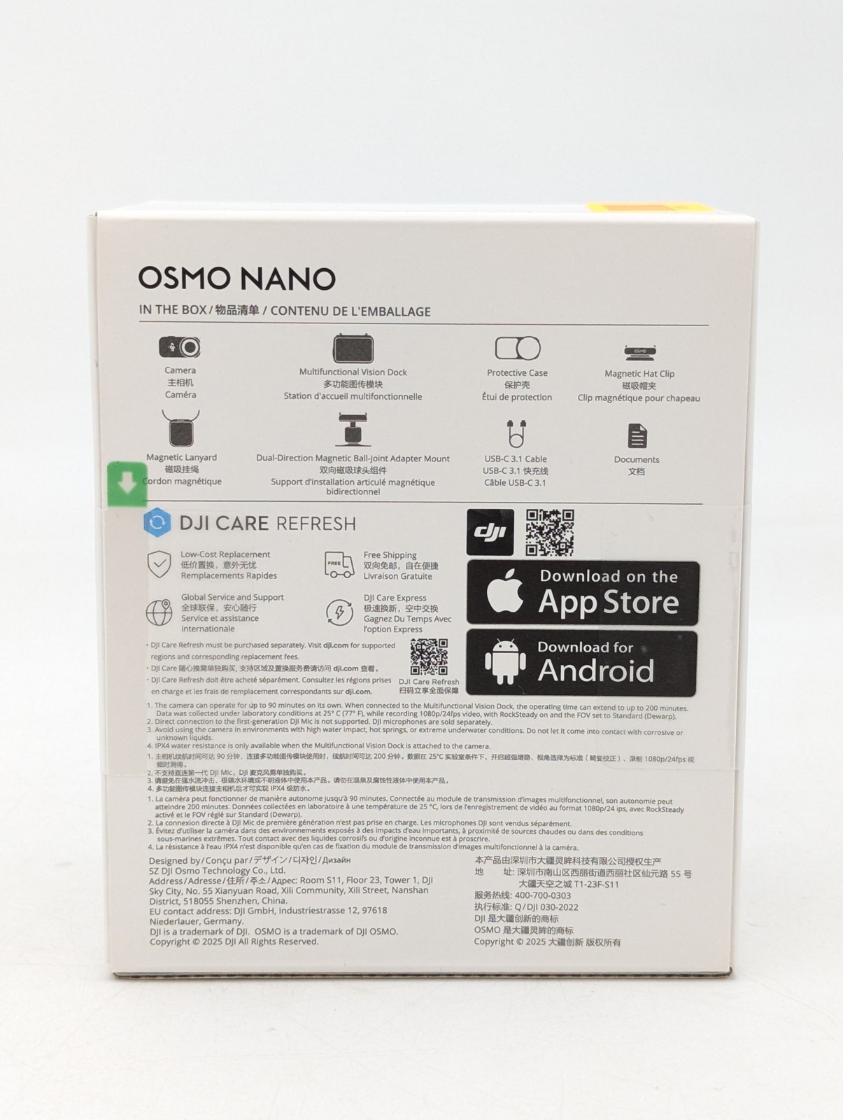 DJI Osmo Nano Standard Combo 64GB Compact Wearable Action Camera (ONWA04) Black