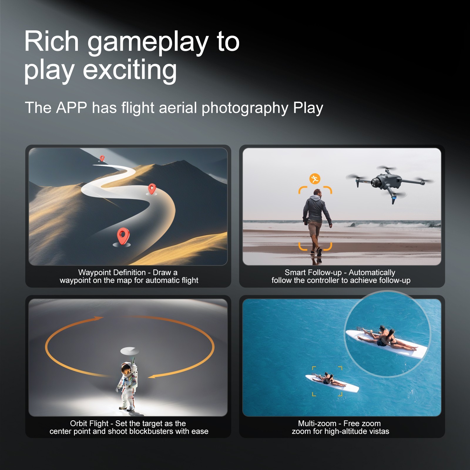 Drone GPS WIFI FPV 4K Dual Camera Selfie Obstacle Avoidance Quadcopter 2 Battery