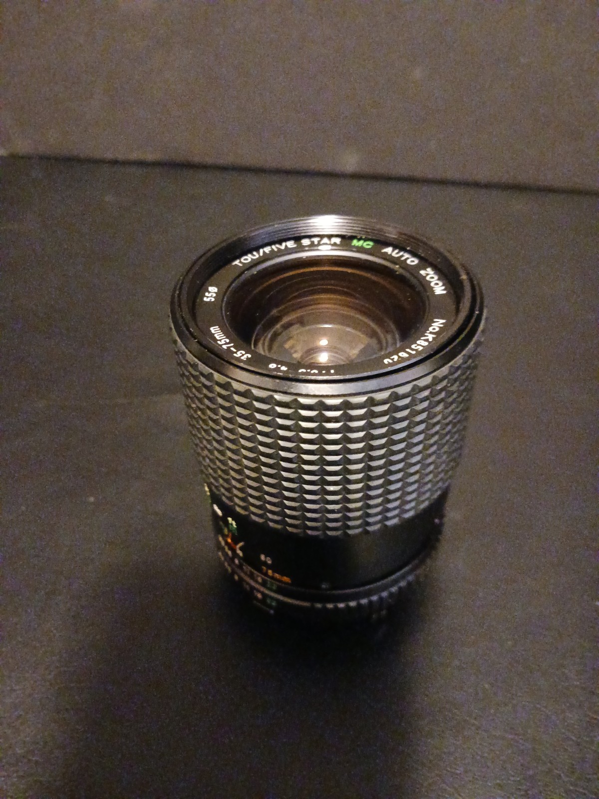 Tou/Five Star MC Auto Zoom 35–75mm f/3.5–4.8 Lens – Minolta MD Mount – Macro
