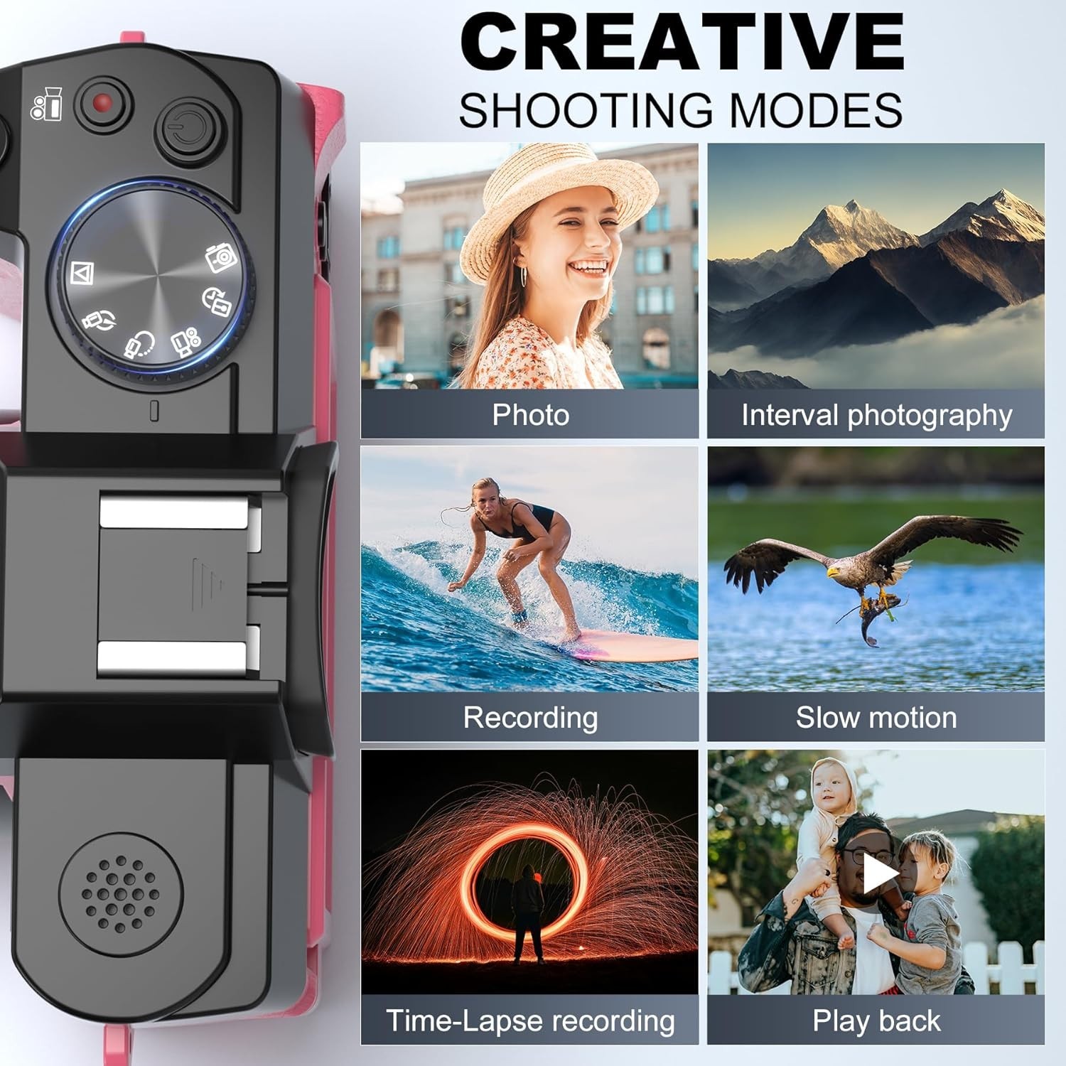 Digital Camera 5K 48MP 16X WIFI 32GB TF Microphone for YouTube tested working