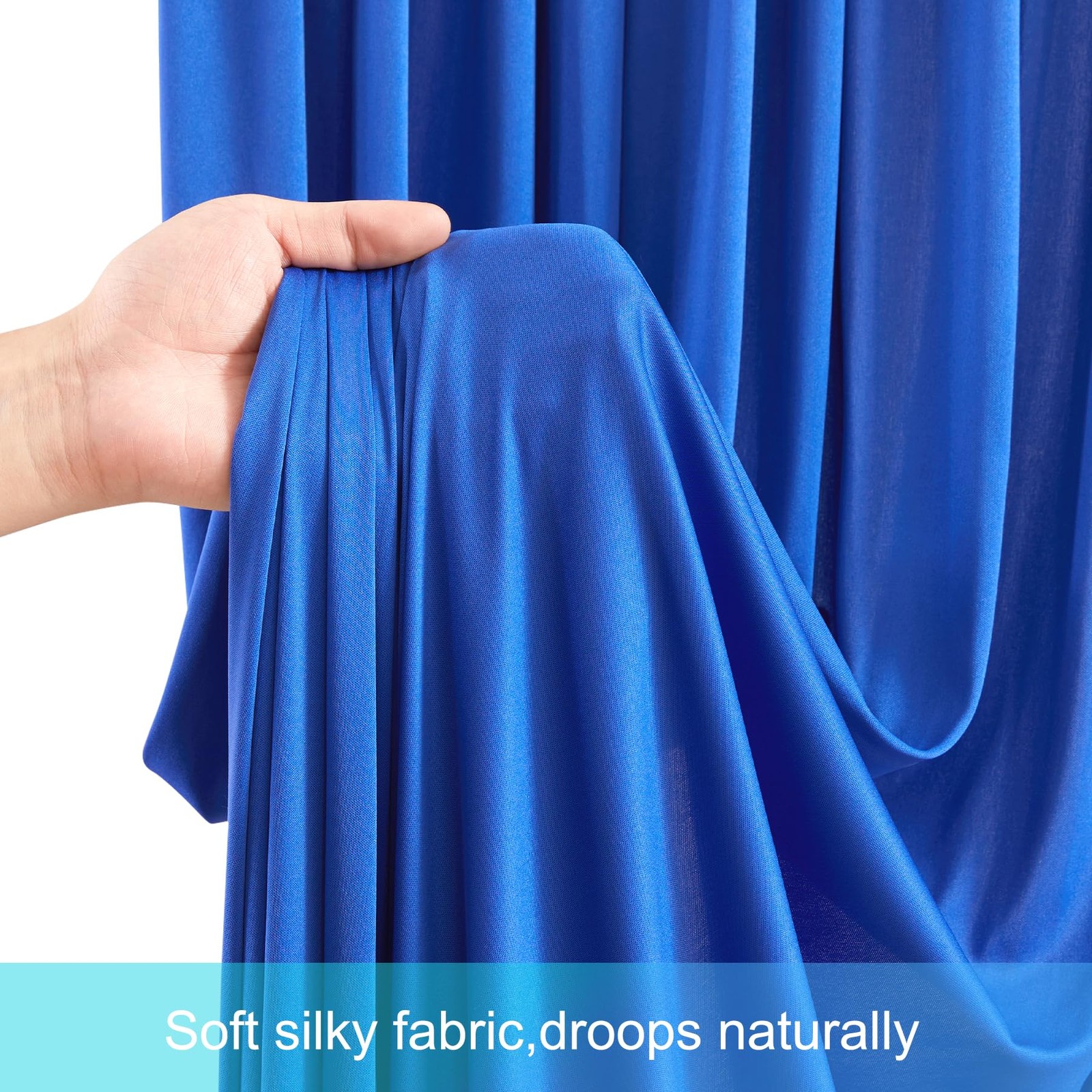 20ft x 12ft Royal Blue Backdrop Curtains Wrinkle Free Backdrop Curtain for We…
