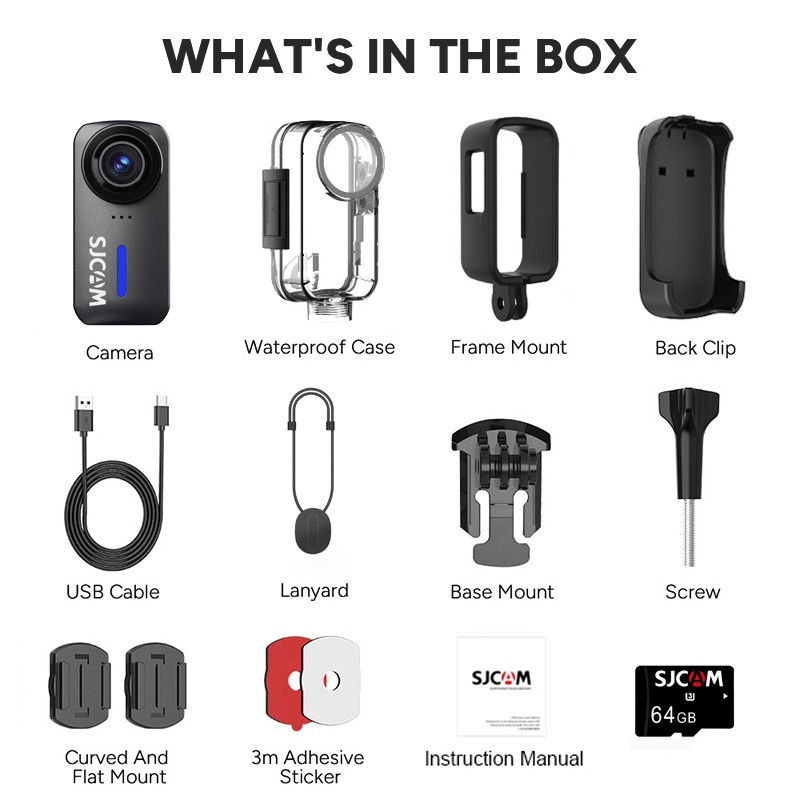 Action Camera Ultra HD 4K WiFi Pocket Action Cam Waterproof Stabilization 170°